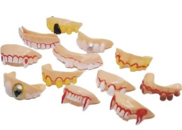 12 szt Zęby wampira, protezy zębowe na Halloween