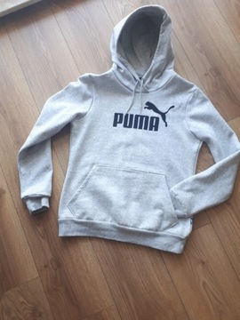 Szara bluza Puma z kapturem S 98% cotton