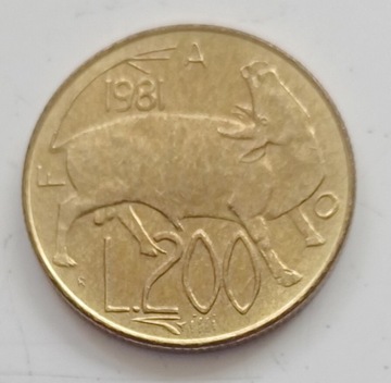 San Marino - 200 lira - 1981r. 
