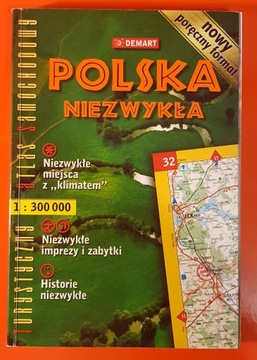 Polska niezwykła DEMART przewodnik atlas mapy