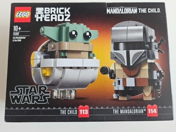 NOWE LEGO Star Wars 75317 Mando i Grogu BrickHeadz