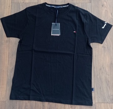 Koszulka męska, t-shirt  Czarny Tommy Hilfiger XL