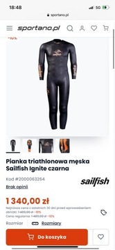 Pianka triathlonowa rozmiar M