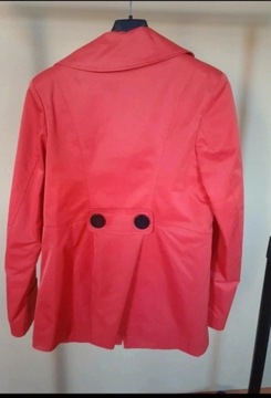 Płaszcz pomarańczowy kurtka trencz wiosenny jesien