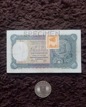 Zestaw banknotów Słowacja +moneta - srebro