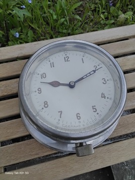 Zegar  okrętowy SPRAWNY  ze STATKU  1955 rok ZSRR