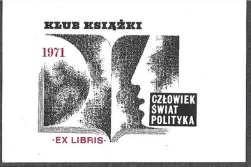 Ex libris Klub Książki, 1971r.