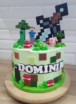 Zestaw figurek Minecraft na tort