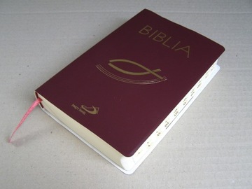 Biblia Balacron Bordo Paginacja Edycja Pawła NOWA