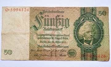50 marek niemieckich 1933 