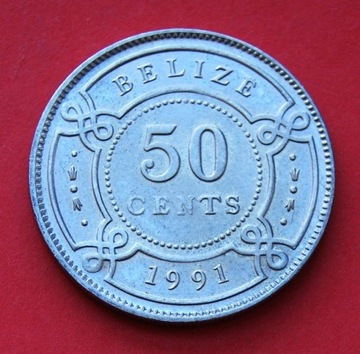 50 Centów 1991 r -   Belize  stan !!