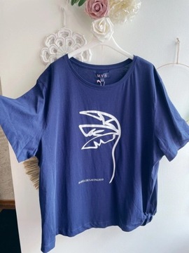 Granatowy t-shirt MYA 50 100% bawełna