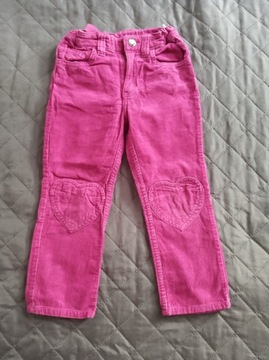 Spodnie sztruks dla dziewczynki rozmiar 98