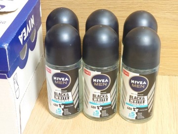Dezodorant Nivea Black & White w kulce 6 sztuk