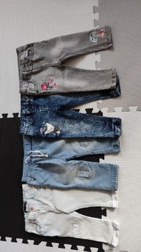 Zestaw spodni dziewczęcych x 4  jeansy rozm 74/80