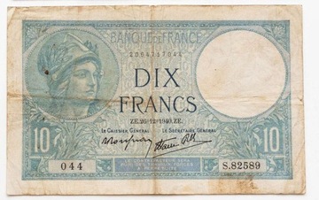 Francja 10 franków 1940 P.84
