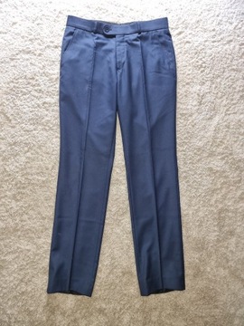 Granatowe spodnie garniturowe Lancerto
