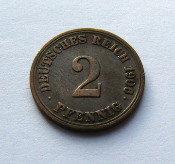 2 pfennig 1906A, Cesarstwo Niemieckie