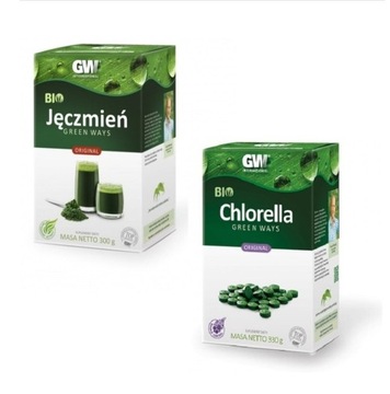 Zestaw GW Jęczmień i Chlorella + szejker gratis !