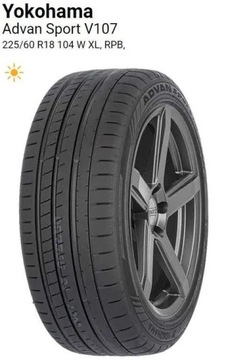 4x Yokohama AdvanSport V107 225/60R18 104W XL 2023