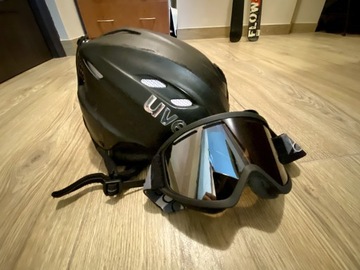 Kask narciarski UVEX + google