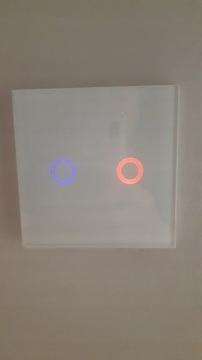 WŁĄCZNIK ŚWIATŁA LED podwójny szklany dotykowy