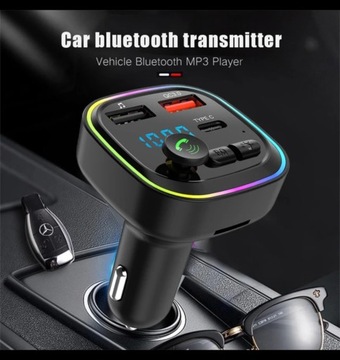 Car Charger Bluetooth 5.0 7 Colors Light