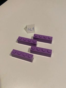 4 x Lego klocek 1x4 belka lawendowa lavender