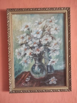 Obraz kwiatów ręcznie malowany 