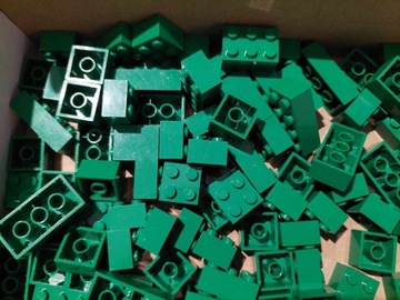 LEGO zielone brick 0,1kg MIX 100g