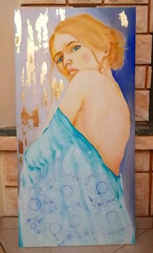 Obraz olejny ręcznie malowany kobieta