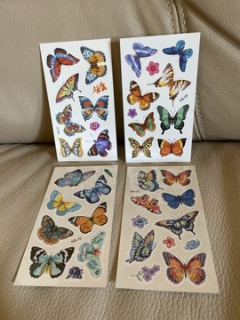 Tatuaże dla dzieci dla dziewczynki motyle wodne zmywane tatoo