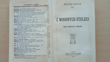 Rolle, Z minionych stuleci, Lwów 1908