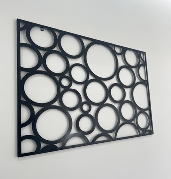 Czarny loftowy obraz dekor panel ażurowy 120x80 XL