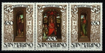 Boże Narodzenie. San Marino Mi 1351-1353**