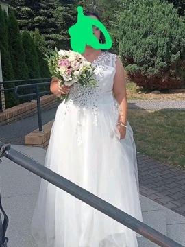 Suknia ślubna z gorsetem wionzanym r 44 