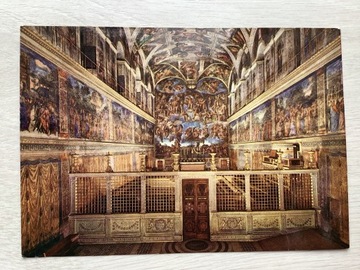 Rzym Watykan kaplica Sykstyńska pocztówka Włochy