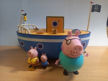 Łódka łódź świnka Peppa + figurki