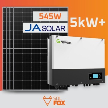 Zestaw Fotowoltaiczny 5kW Hybryda JA Solar Growatt