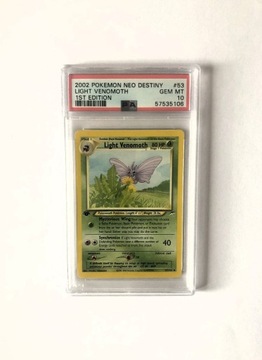 PSA 10 Pokemon Light Venomoth Neo Destiny 1st edit