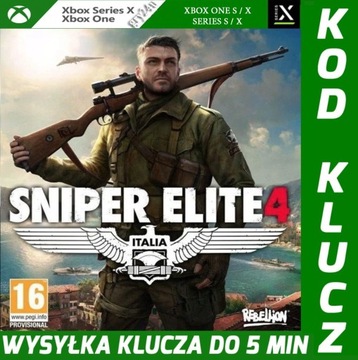 Sniper Elite 4 XBOX S I X I SERIES S I X KLUCZ