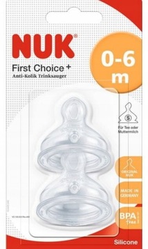 Silikonowy smoczek na butelkę NUK First Choice+