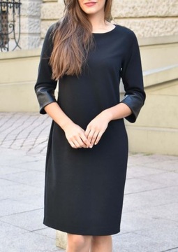Elegancka czarna sukienka "Trzy Kolory" 