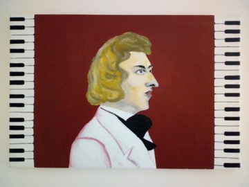 Chopin obraz olejny Szopen 60 x 40 cm