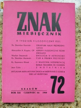 Znak miesięcznik nr 72 Nauki przyrodnicze