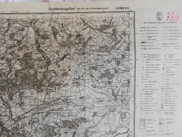 Mapa wojskowa Sambor1937