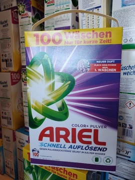 Niemiecki proszek Ariel kolor 100 pran 6kg