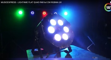 Światła LIGHT4ME Flat Quad PAR 6x15W zestaw zabawa