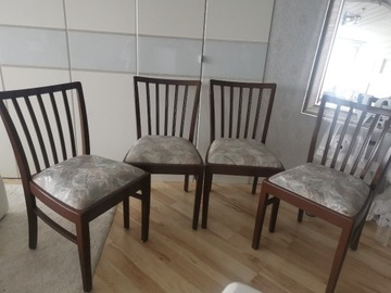 Orygina sygnowane krzesła dębowe BAHRE z lat 60