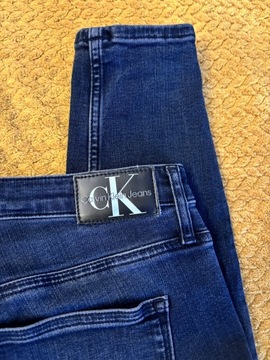 Spodnie jeansowe skinny Calvin Klein M L 32 wysoki